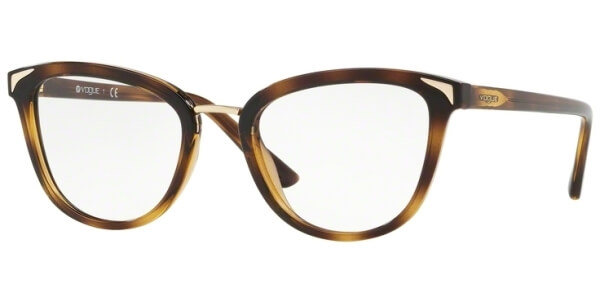 Dioptrické brýle Vogue model 5231, barva obruby hnědá zlatá lesk, stranice hnědá lesk, kód barevné varianty W656. 