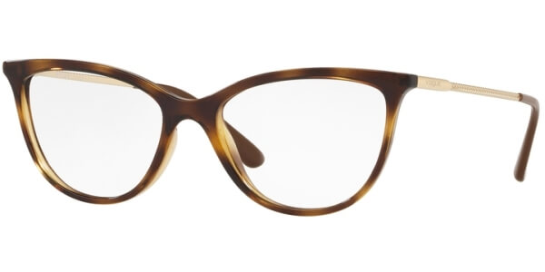 Dioptrické brýle Vogue model 5239, barva obruby hnědá lesk, stranice zlatá lesk, kód barevné varianty W656. 