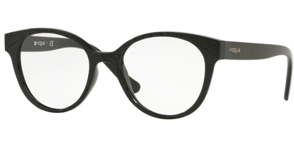 Dioptrické brýle Vogue model 5244, barva obruby černá lesk, stranice černá lesk, kód barevné varianty W44. 