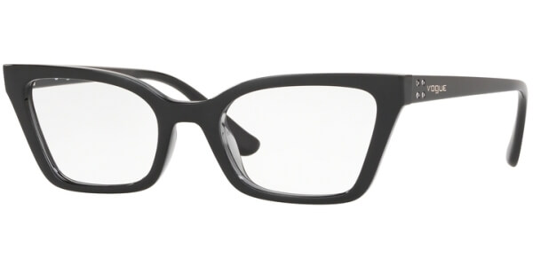Dioptrické brýle Vogue model 5275B, barva obruby černá šedá lesk, stranice černá lesk, kód barevné varianty 2385. 