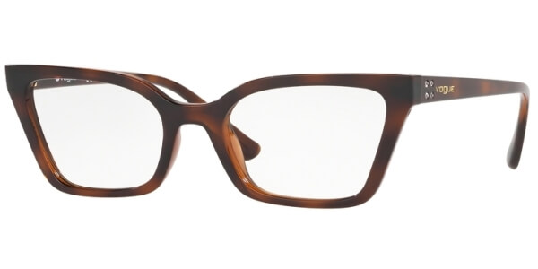 Dioptrické brýle Vogue model 5275B, barva obruby hnědá lesk, stranice hnědá lesk, kód barevné varianty 2386. 