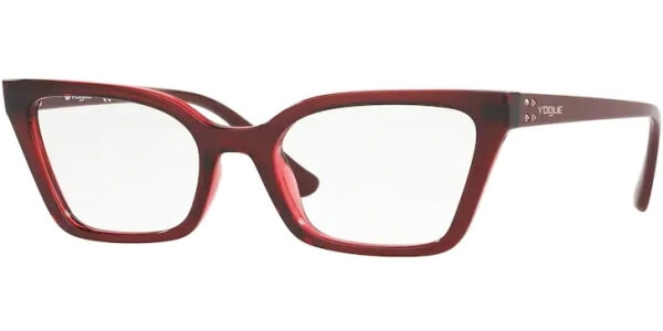 Dioptrické brýle Vogue model 5275B, barva obruby červená lesk, stranice červená lesk, kód barevné varianty 2636. 