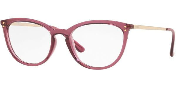 Dioptrické brýle Vogue model 5276, barva obruby růžová čirá lesk, stranice zlatá lesk, kód barevné varianty 2798. 