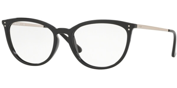 Dioptrické brýle Vogue model 5276, barva obruby černá lesk, stranice stříbrná lesk, kód barevné varianty W44. 