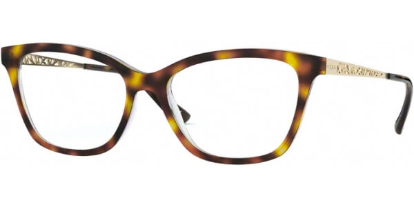 Dioptrické brýle Vogue model 5285, barva obruby hnědá lesk, stranice zlatá lesk, kód barevné varianty 1916. 