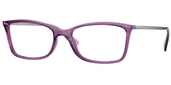 Dioptrické brýle Vogue model 5305B, barva obruby fialová čirá lesk, stranice stříbrná lesk, kód barevné varianty 2761. 