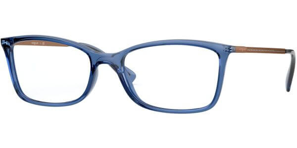 Dioptrické brýle Vogue model 5305B, barva obruby modrá čirá lesk, stranice zlatá lesk, kód barevné varianty 2762. 