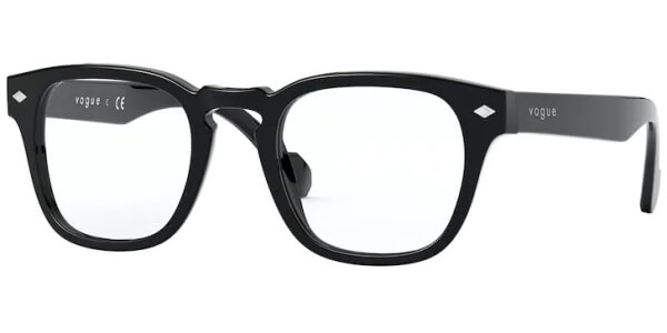 Dioptrické brýle Vogue model 5331, barva obruby černá lesk, stranice černá lesk, kód barevné varianty W44. 