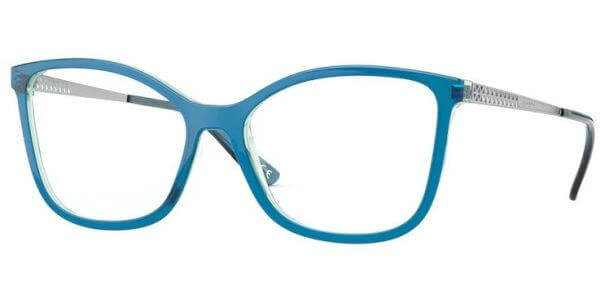 Dioptrické brýle Vogue model 5334, barva obruby modrá lesk, stranice stříbná lesk, kód barevné varianty 2846. 