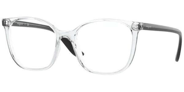 Dioptrické brýle Vogue model 5356, barva obruby čirá lesk, stranice černá lesk, kód barevné varianty W745. 