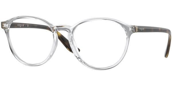 Dioptrické brýle Vogue model 5372, barva obruby čirá lesk, stranice hnědá lesk, kód barevné varianty W745. 