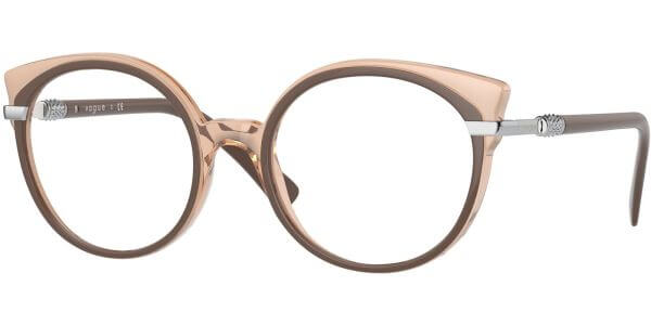 Dioptrické brýle Vogue model 5381B, barva obruby béžová hnědá lesk, stranice hnědá lesk, kód barevné varianty 2929. 