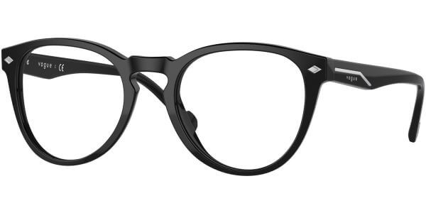 Dioptrické brýle Vogue model 5382, barva obruby černá lesk, stranice černá lesk, kód barevné varianty W44. 