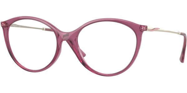 Dioptrické brýle Vogue model 5387, barva obruby fialová čirá lesk, stranice zlatá lesk, kód barevné varianty 2798. 