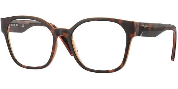 Dioptrické brýle Vogue model 5407, barva obruby hnědá lesk, stranice hnědá lesk, kód barevné varianty 2386. 