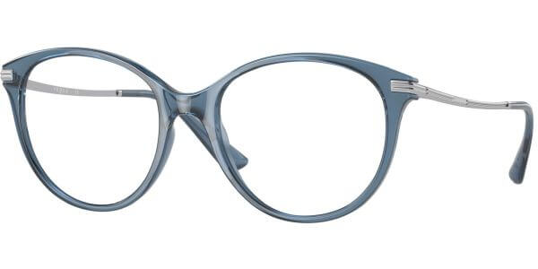 Dioptrické brýle Vogue model 5423, barva obruby modrá čirá lesk, stranice stříbrná lesk, kód barevné varianty 2986. 