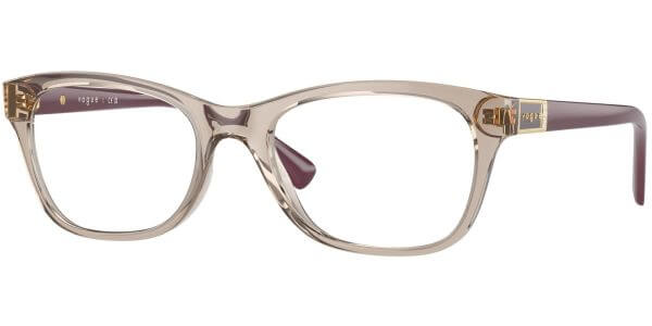 Dioptrické brýle Vogue model 5424B, barva obruby béžová čirá lesk, stranice fialová lesk, kód barevné varianty 2990. 