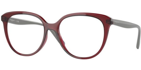 Dioptrické brýle Vogue model 5451, barva obruby vínová lesk, stranice šedá lesk, kód barevné varianty 2924. 