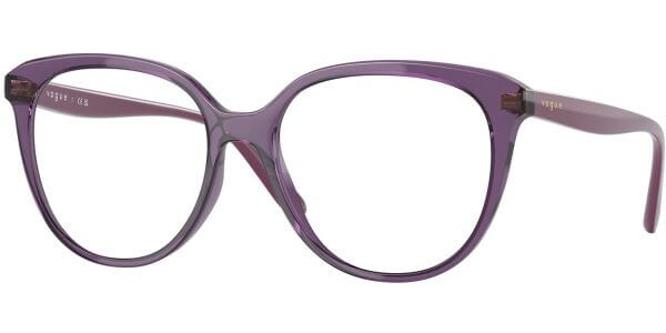Dioptrické brýle Vogue model 5451, barva obruby fialová lesk, stranice fialová lesk, kód barevné varianty 3024. 