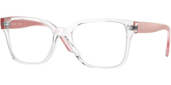 Dioptrické brýle Vogue model 5452, barva obruby čirá lesk, stranice růžová lesk, kód barevné varianty W745. 