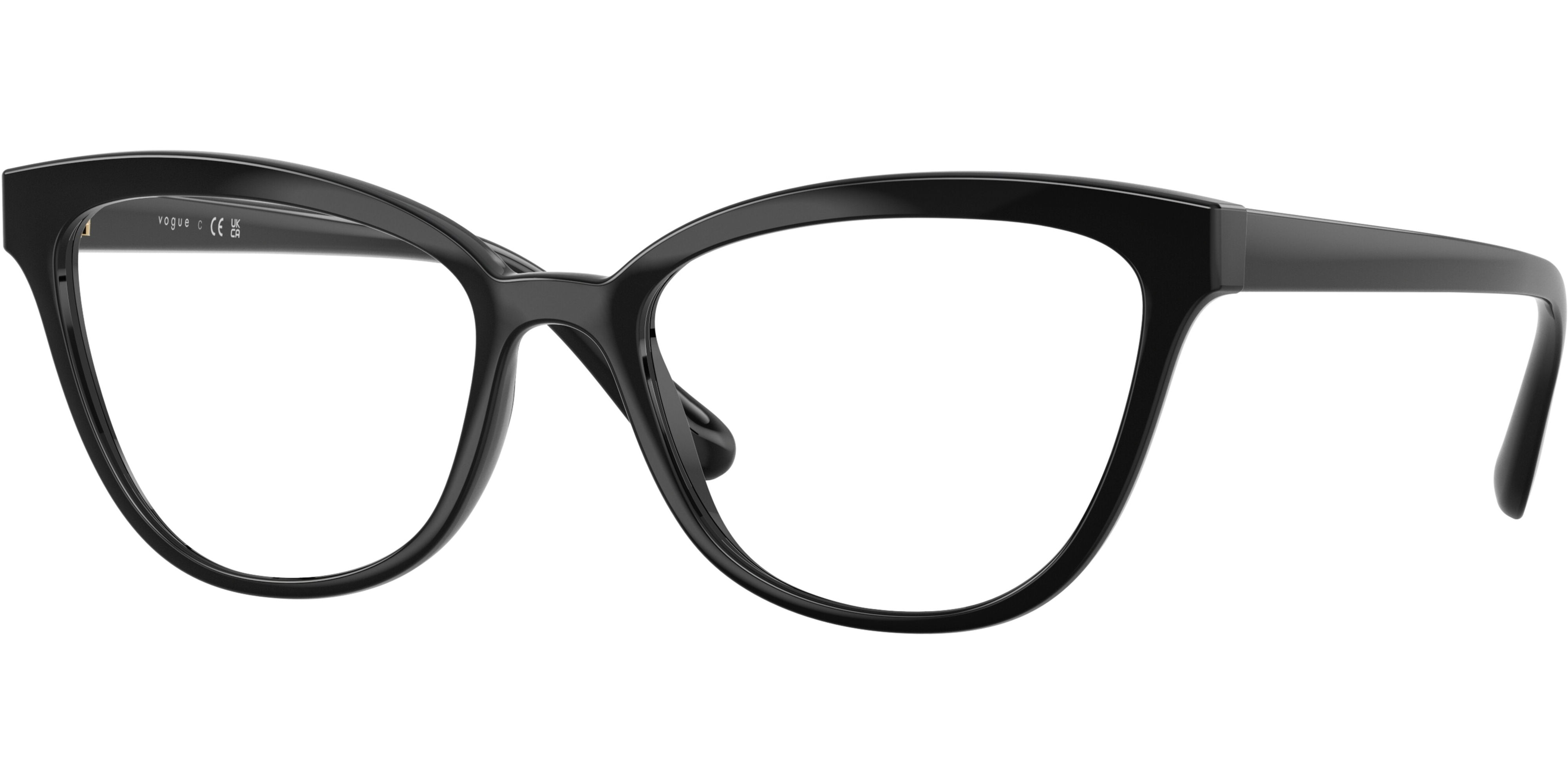 Dioptrické brýle Vogue model 5495M, barva obruby černá lesk, stranice černá lesk, kód barevné varianty W44. 