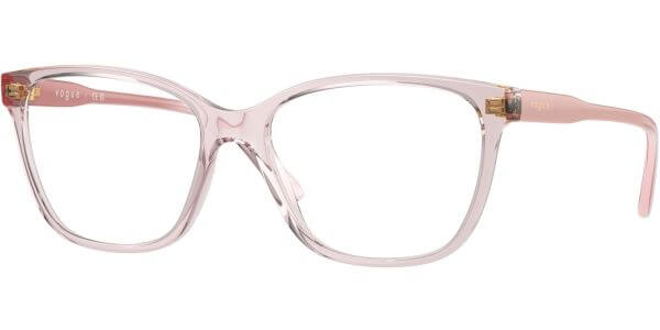 Dioptrické brýle Vogue model 5518, barva obruby růžová čirá lesk, stranice růžová lesk, kód barevné varianty 2942. 