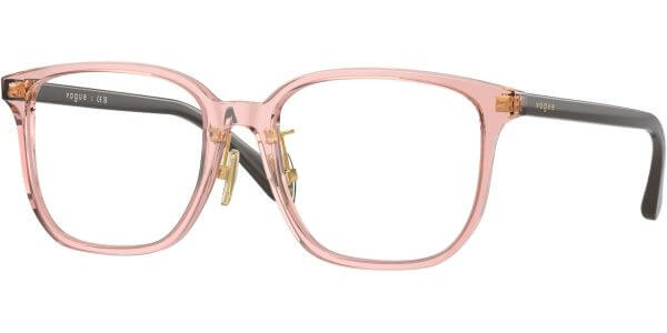 Dioptrické brýle Vogue model 5550D, barva obruby růžová čirá lesk, stranice hnědá lesk, kód barevné varianty 2828. 
