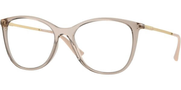 Dioptrické brýle Vogue model 5562, barva obruby béžová čirá lesk, stranice zlatá lesk, kód barevné varianty 2990. 