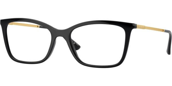Dioptrické brýle Vogue model 5563, barva obruby černá lesk, stranice zlatá lesk, kód barevné varianty W44. 