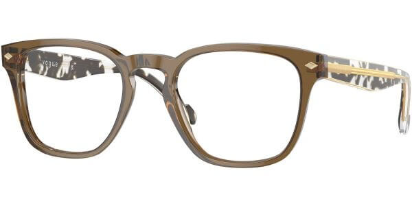 Dioptrické brýle Vogue model 5570, barva obruby zelená čirá lesk, stranice šedá zlatá lesk, kód barevné varianty 3144. 