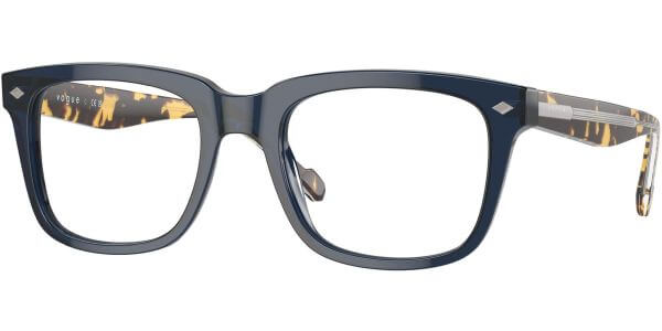 Dioptrické brýle Vogue model 5572, barva obruby modrá lesk, stranice žlutá hnědá lesk, kód barevné varianty 3143. 