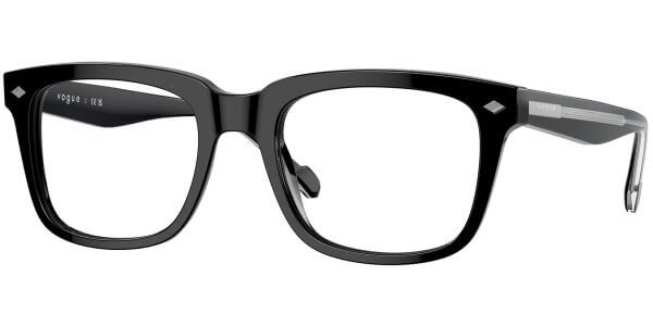 Dioptrické brýle Vogue model 5572, barva obruby černá lesk, stranice černá lesk, kód barevné varianty W44. 