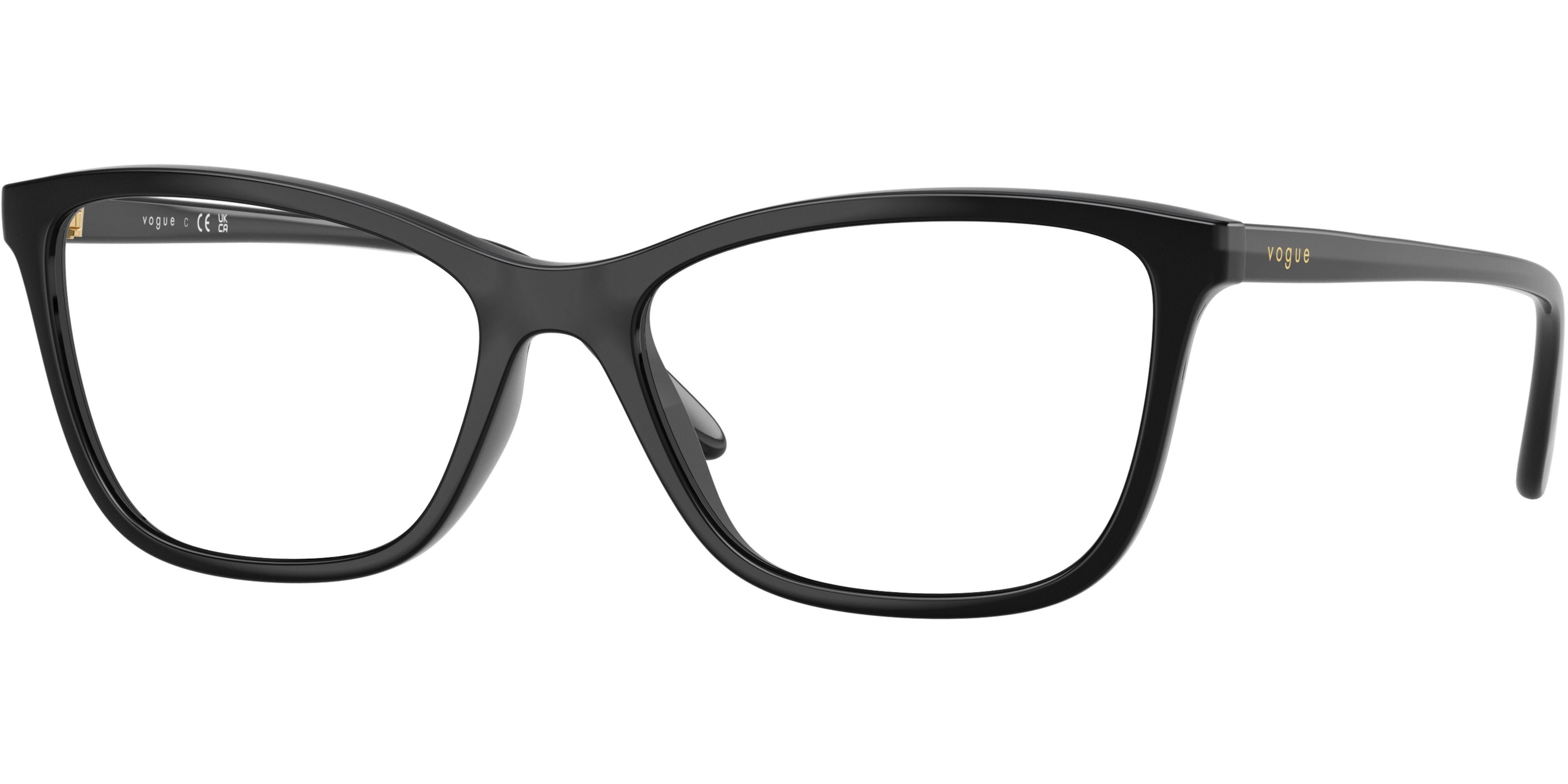 Dioptrické brýle Vogue model 5603, barva obruby černá lesk, stranice černá lesk, kód barevné varianty W44. 