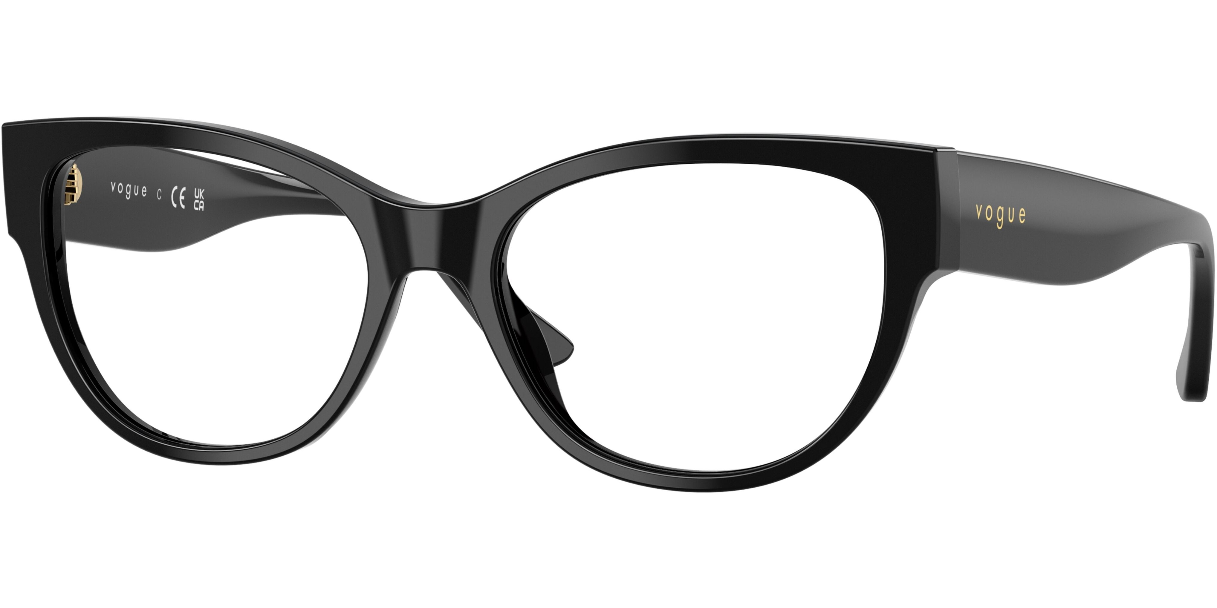 Dioptrické brýle Vogue model 5604, barva obruby černá lesk, stranice černá lesk, kód barevné varianty W44. 