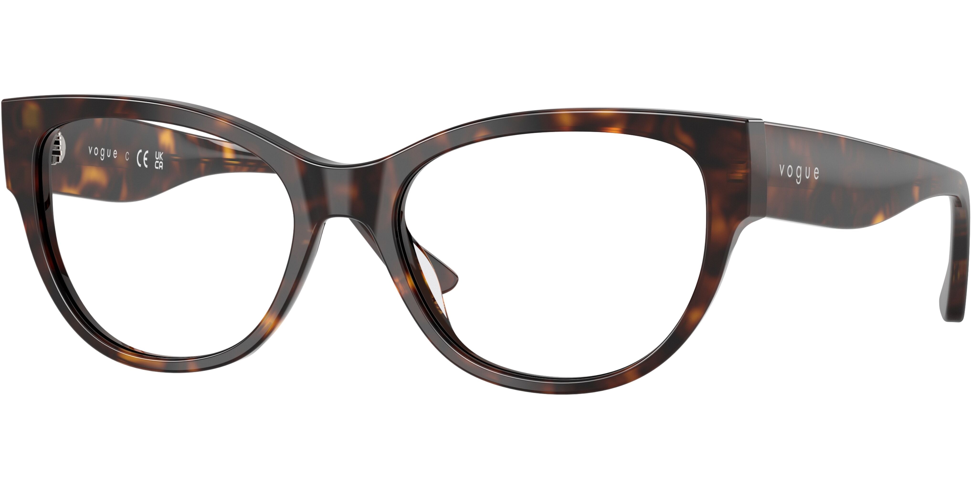 Dioptrické brýle Vogue model 5604, barva obruby hnědá lesk, stranice hnědá lesk, kód barevné varianty W656. 