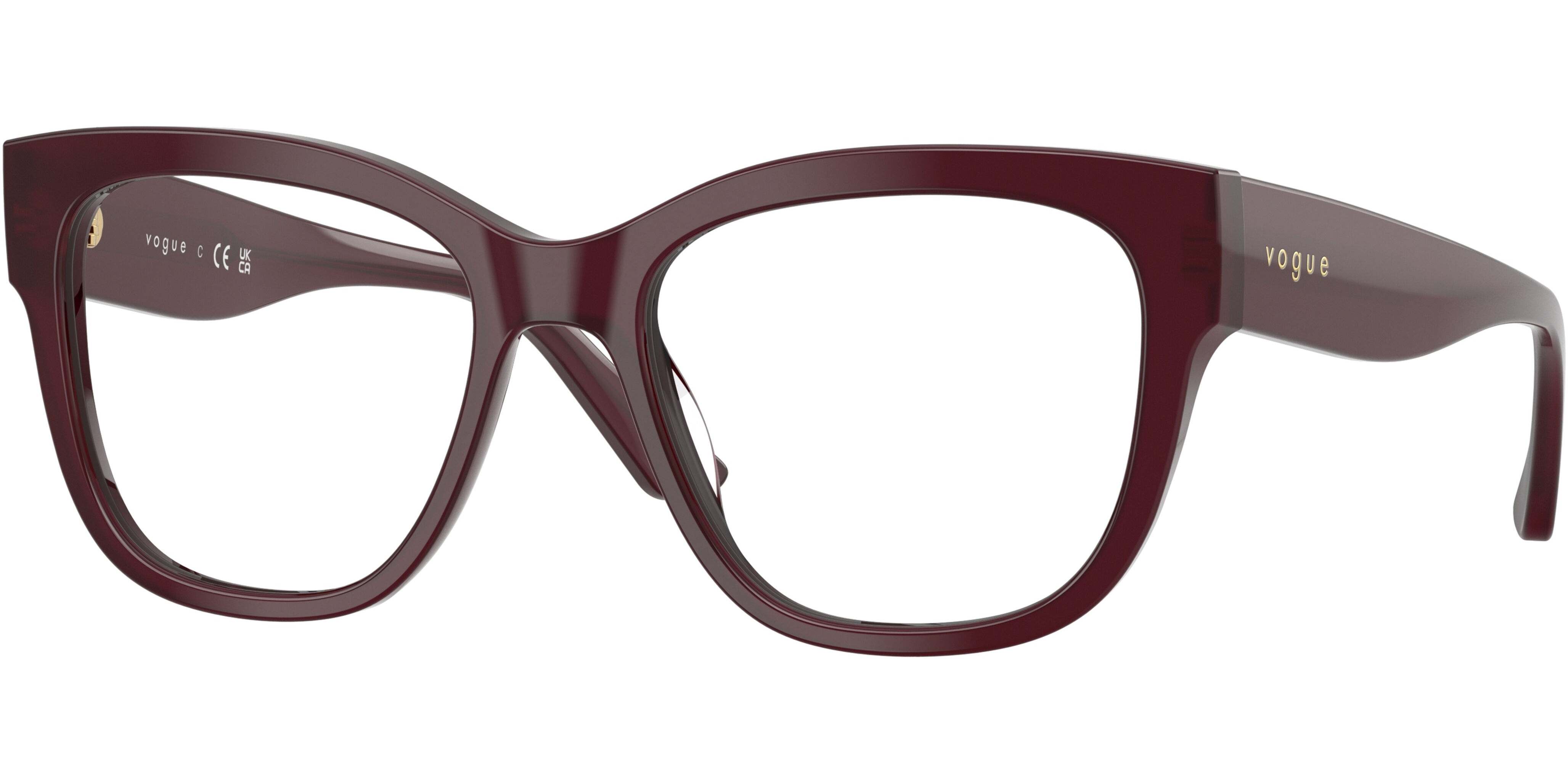 Dioptrické brýle Vogue model 5605, barva obruby vínová lesk, stranice vínová lesk, kód barevné varianty 2426. 