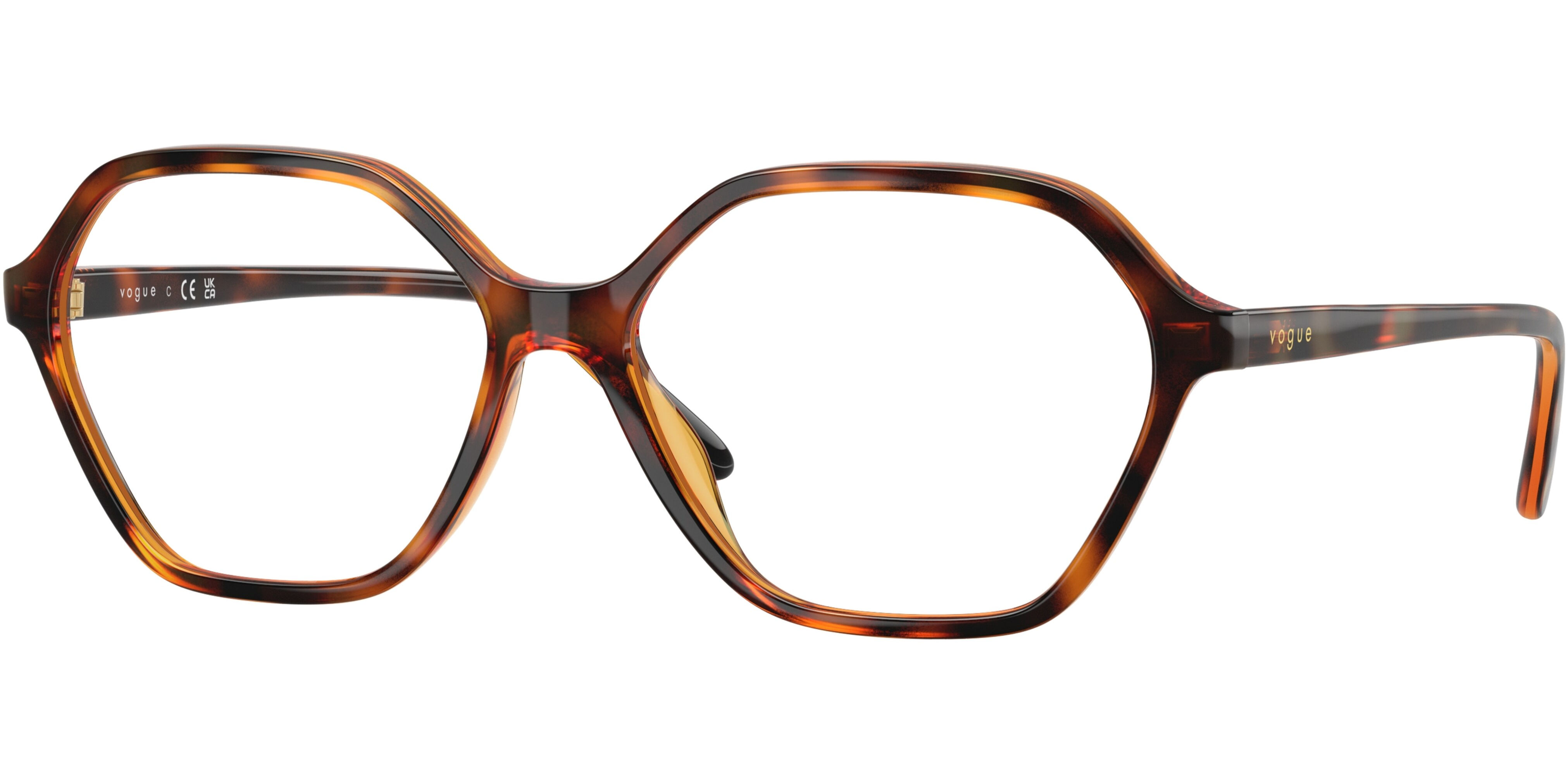 Dioptrické brýle Vogue model 5622, barva obruby hnědá lesk, stranice hnědá lesk, kód barevné varianty W656. 
