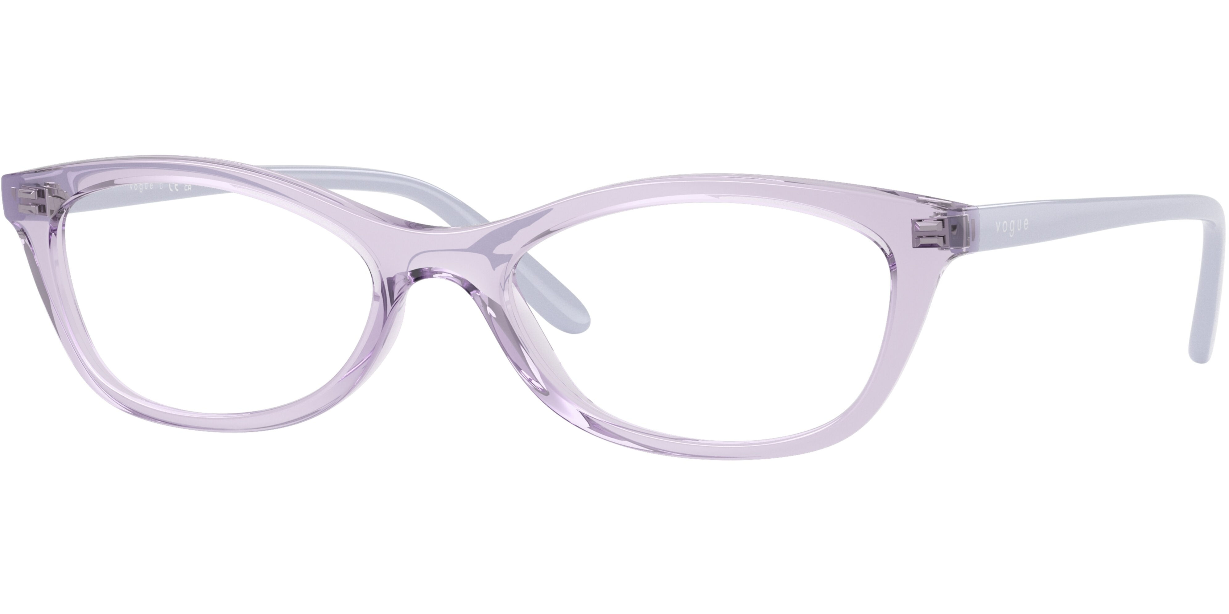 Dioptrické brýle Vogue model 5668, barva obruby fialová čirá lesk, stranice fialová lesk, kód barevné varianty 2745. 