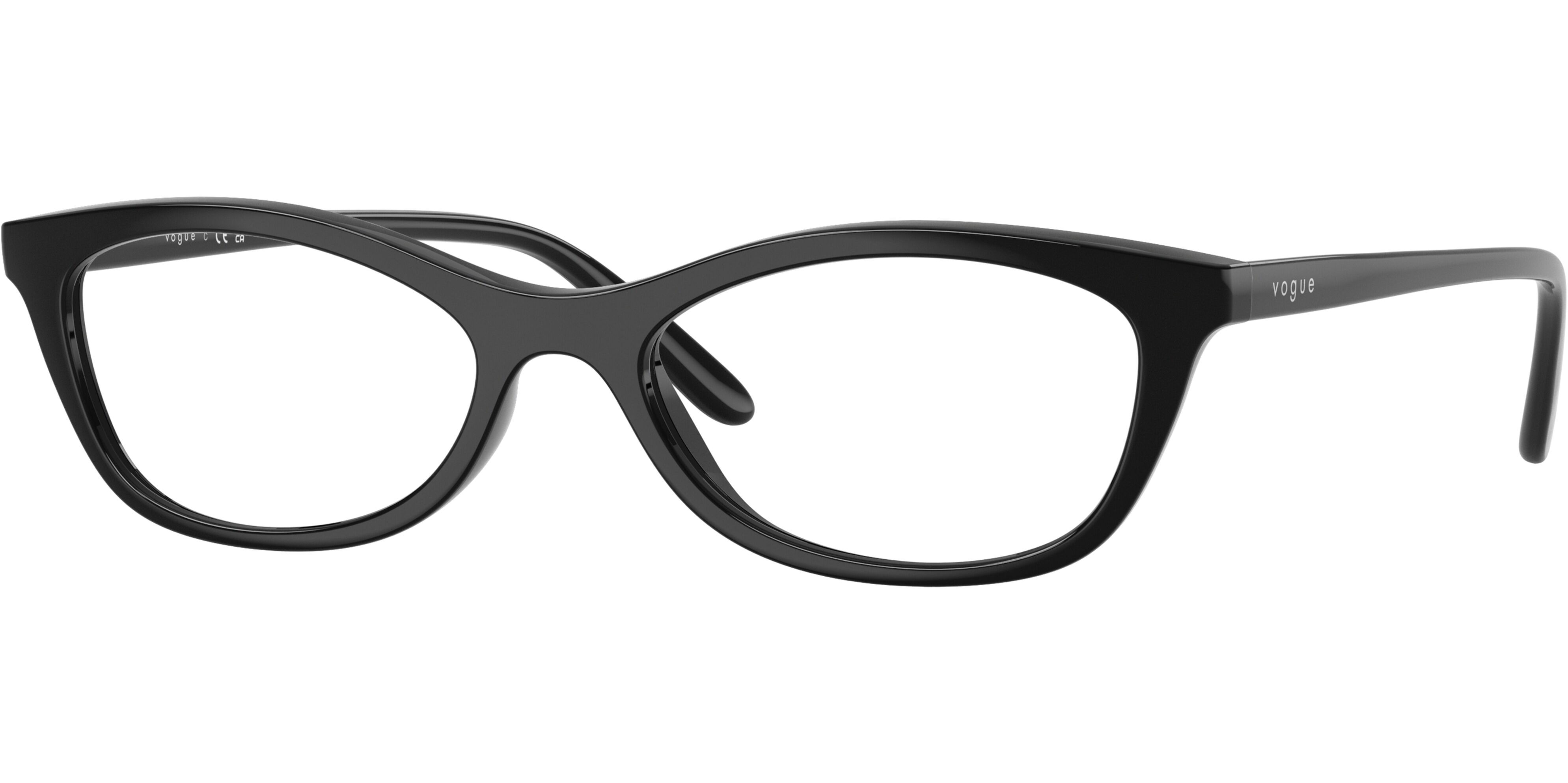 Dioptrické brýle Vogue model 5668, barva obruby černá lesk, stranice černá lesk, kód barevné varianty W44. 