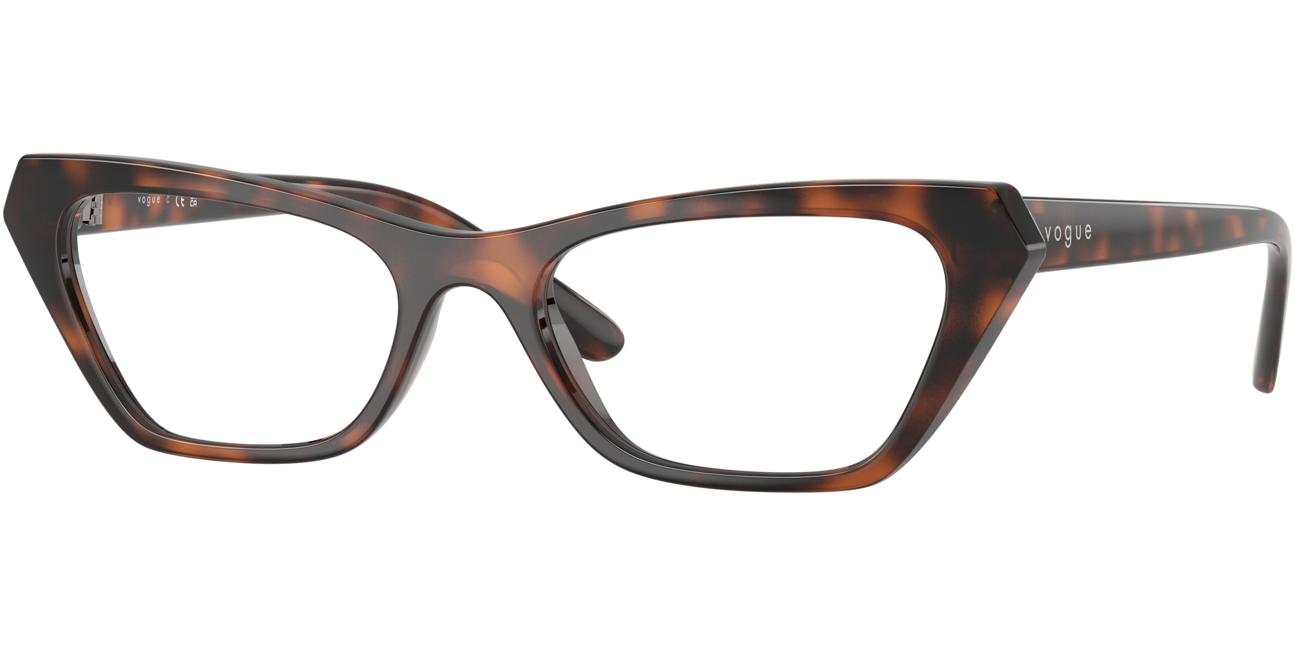 Dioptrické brýle Vogue model 5670, barva obruby hnědá lesk, stranice hnědá lesk, kód barevné varianty 2718. 