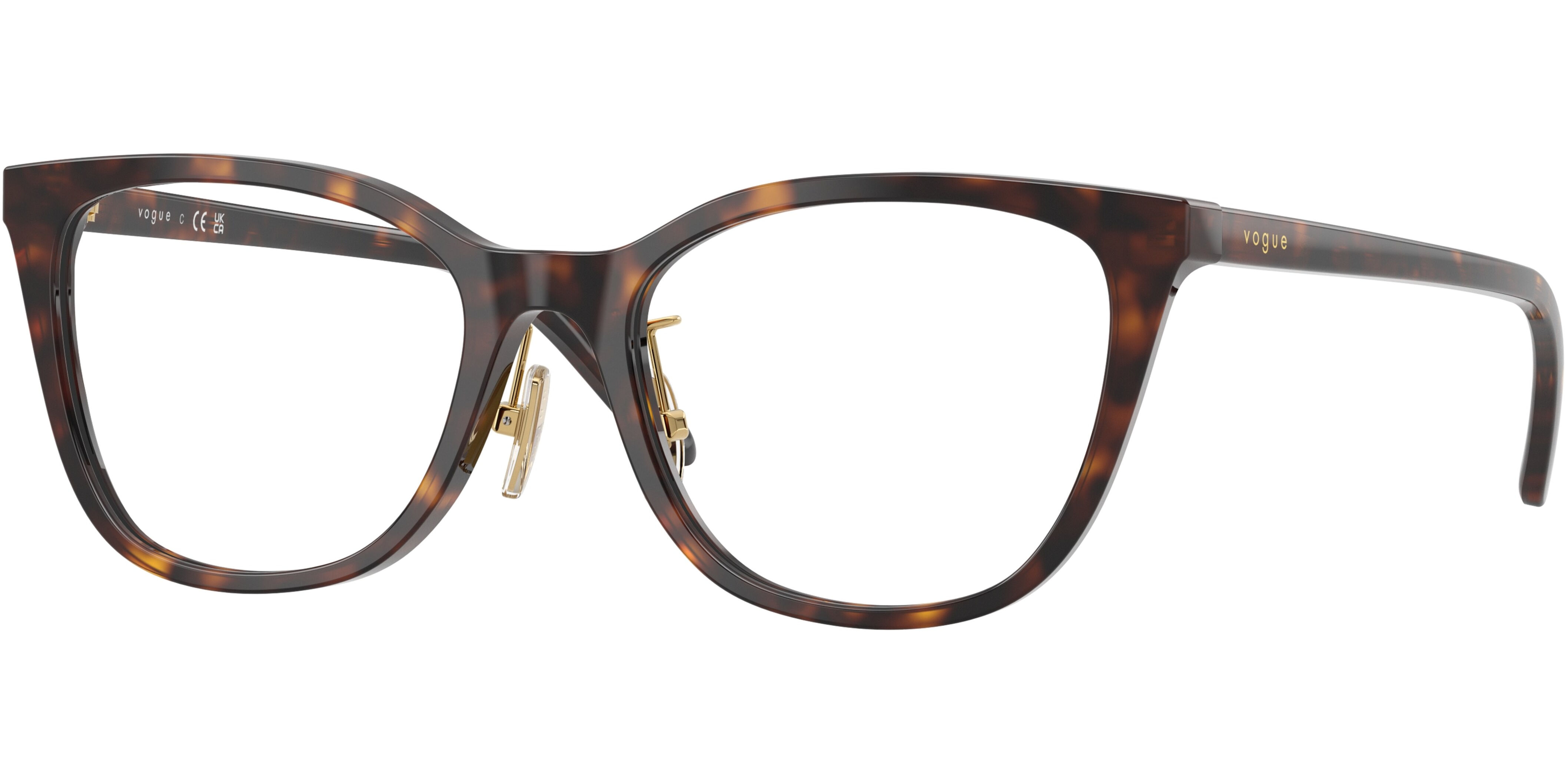 Dioptrické brýle Vogue model 5685D, barva obruby hnědá lesk, stranice hnědá lesk, kód barevné varianty W656. 