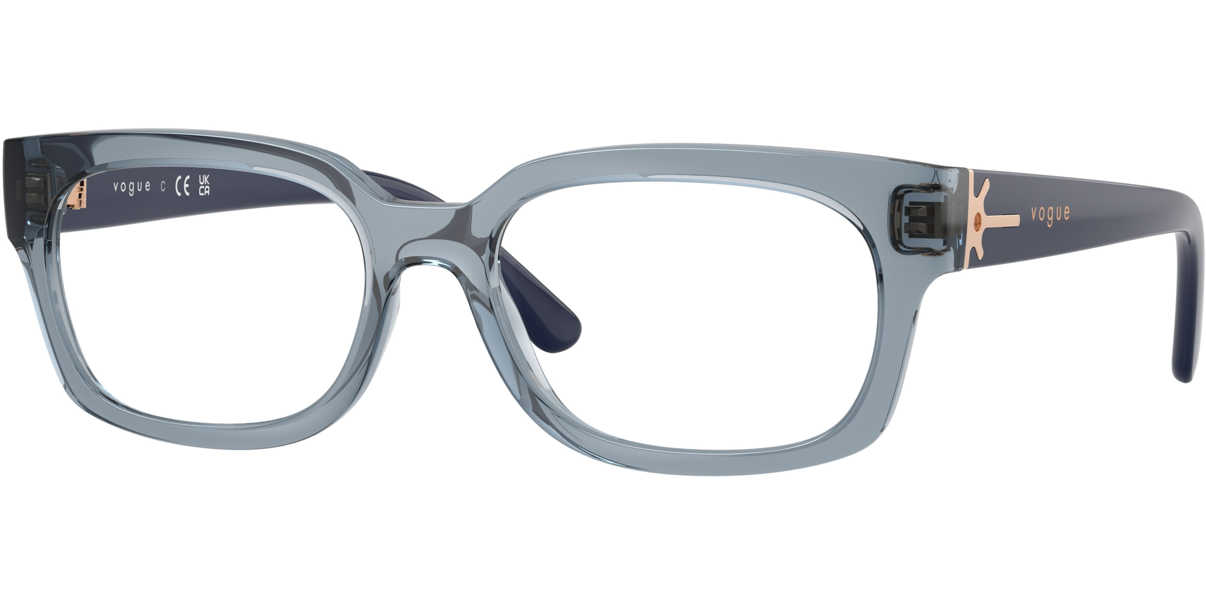 Dioptrické brýle Vogue model 5689, barva obruby modrá lesk, stranice modrá lesk, kód barevné varianty 2966. 