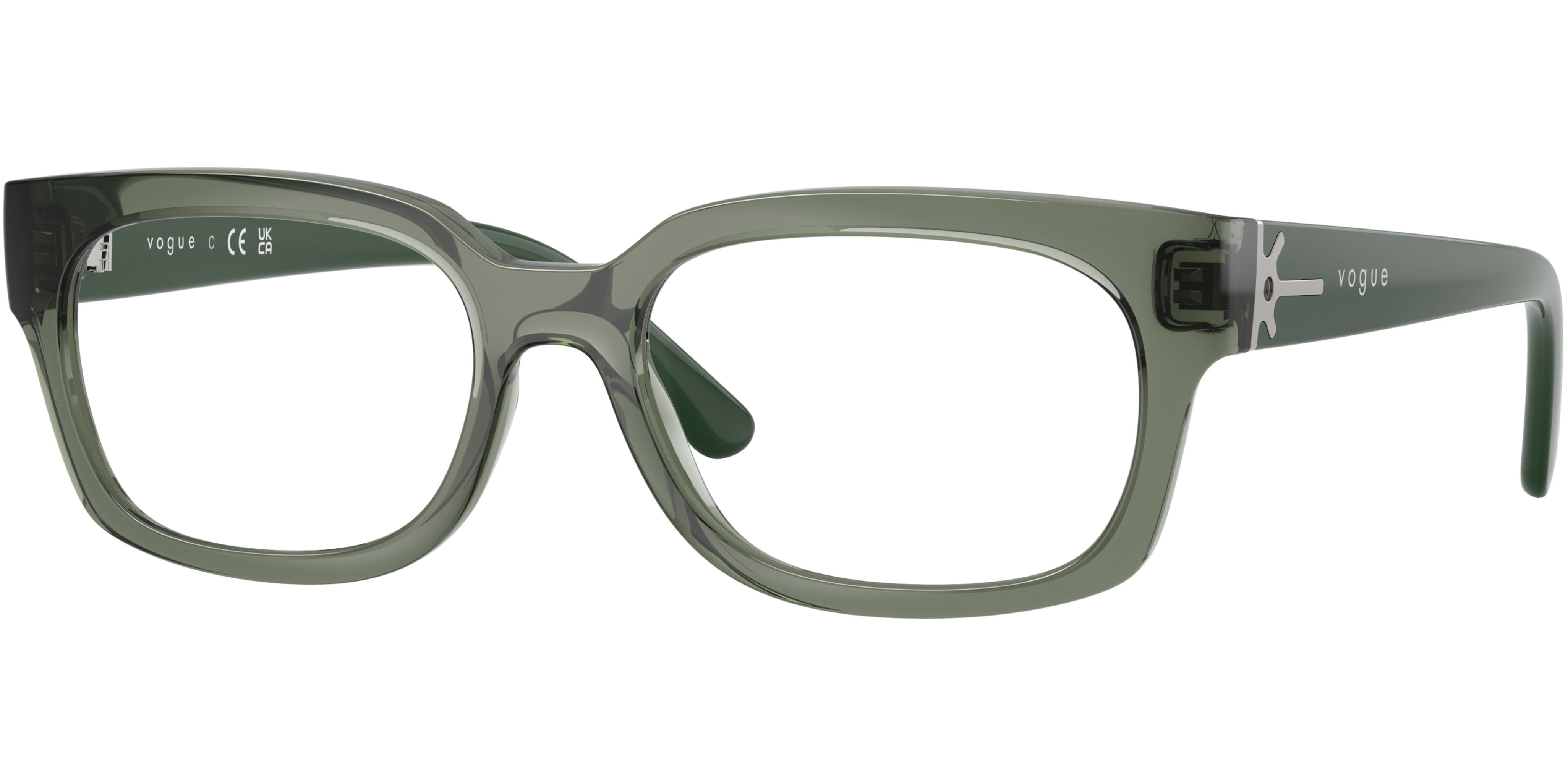 Dioptrické brýle Vogue model 5689, barva obruby zelená lesk, stranice zelená lesk, kód barevné varianty 3086. 
