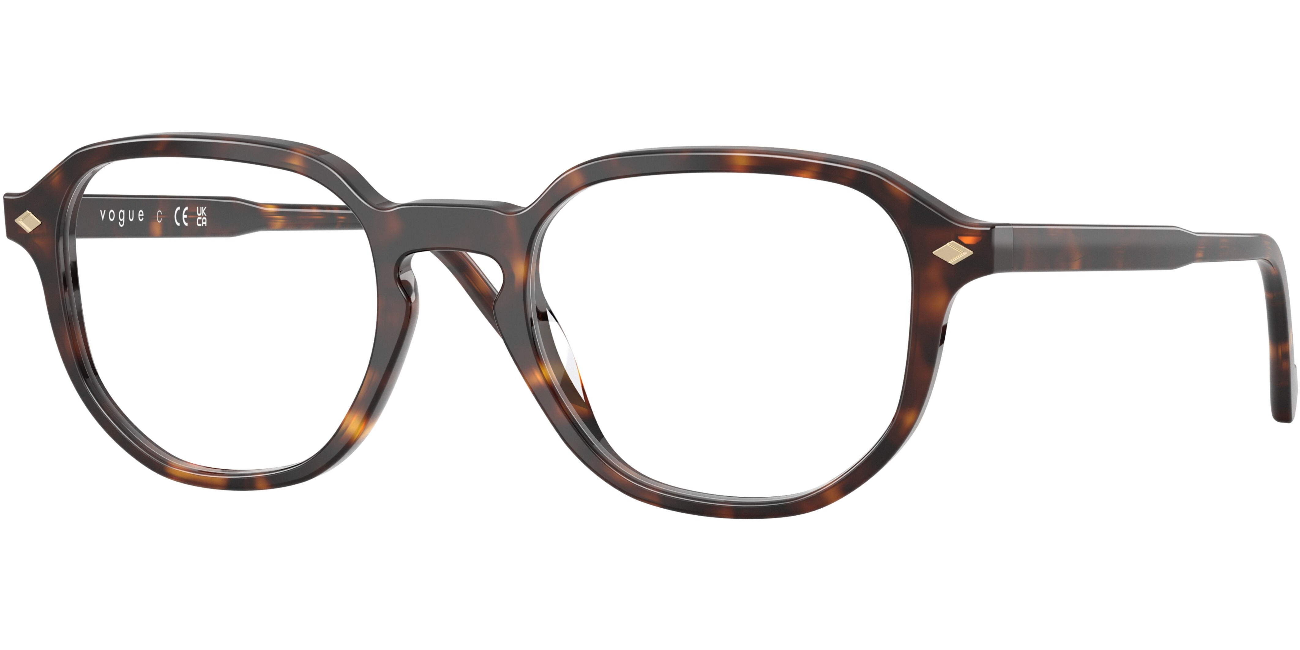 Dioptrické brýle Vogue model 5708, barva obruby hnědá lesk, stranice hnědá lesk, kód barevné varianty W656. 