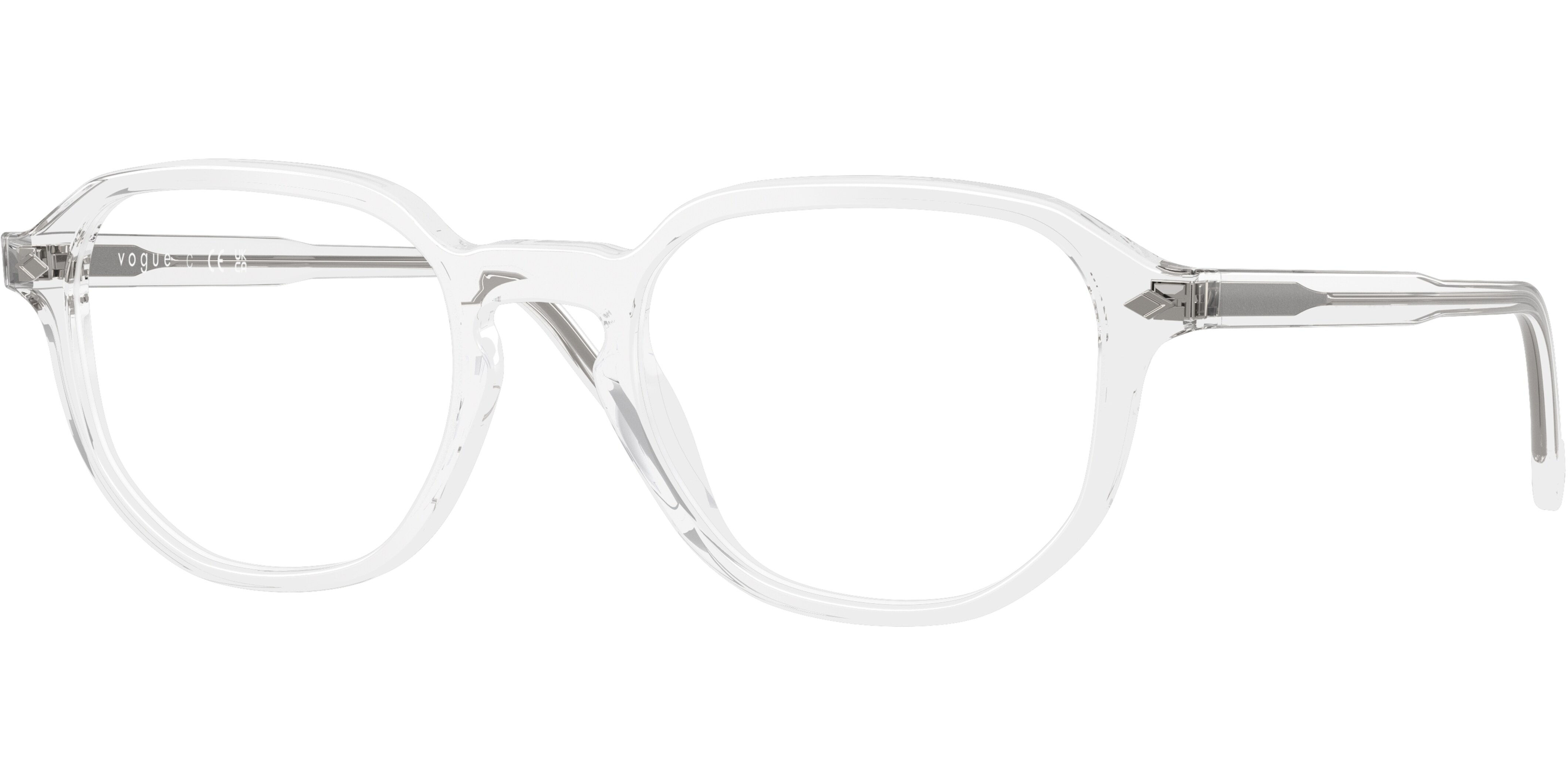 Dioptrické brýle Vogue model 5708, barva obruby čirá lesk, stranice čirá lesk, kód barevné varianty W745. 