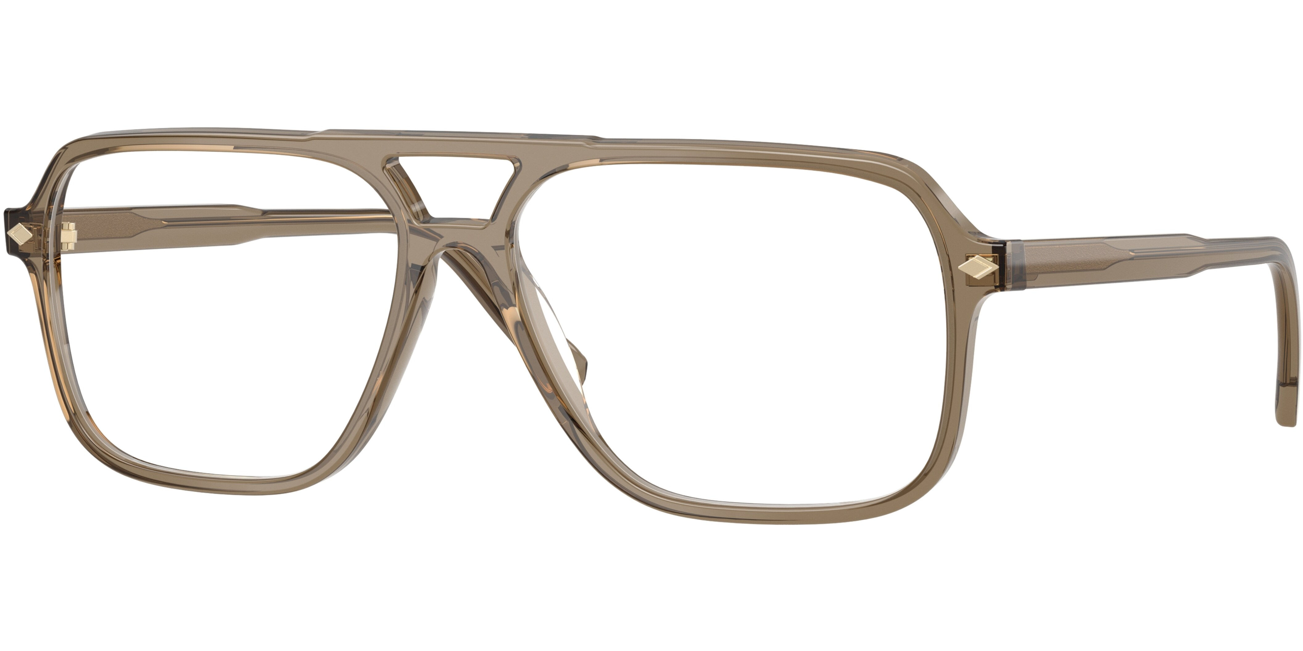Dioptrické brýle Vogue model 5709, barva obruby hnědá lesk, stranice hnědá lesk, kód barevné varianty 3293. 