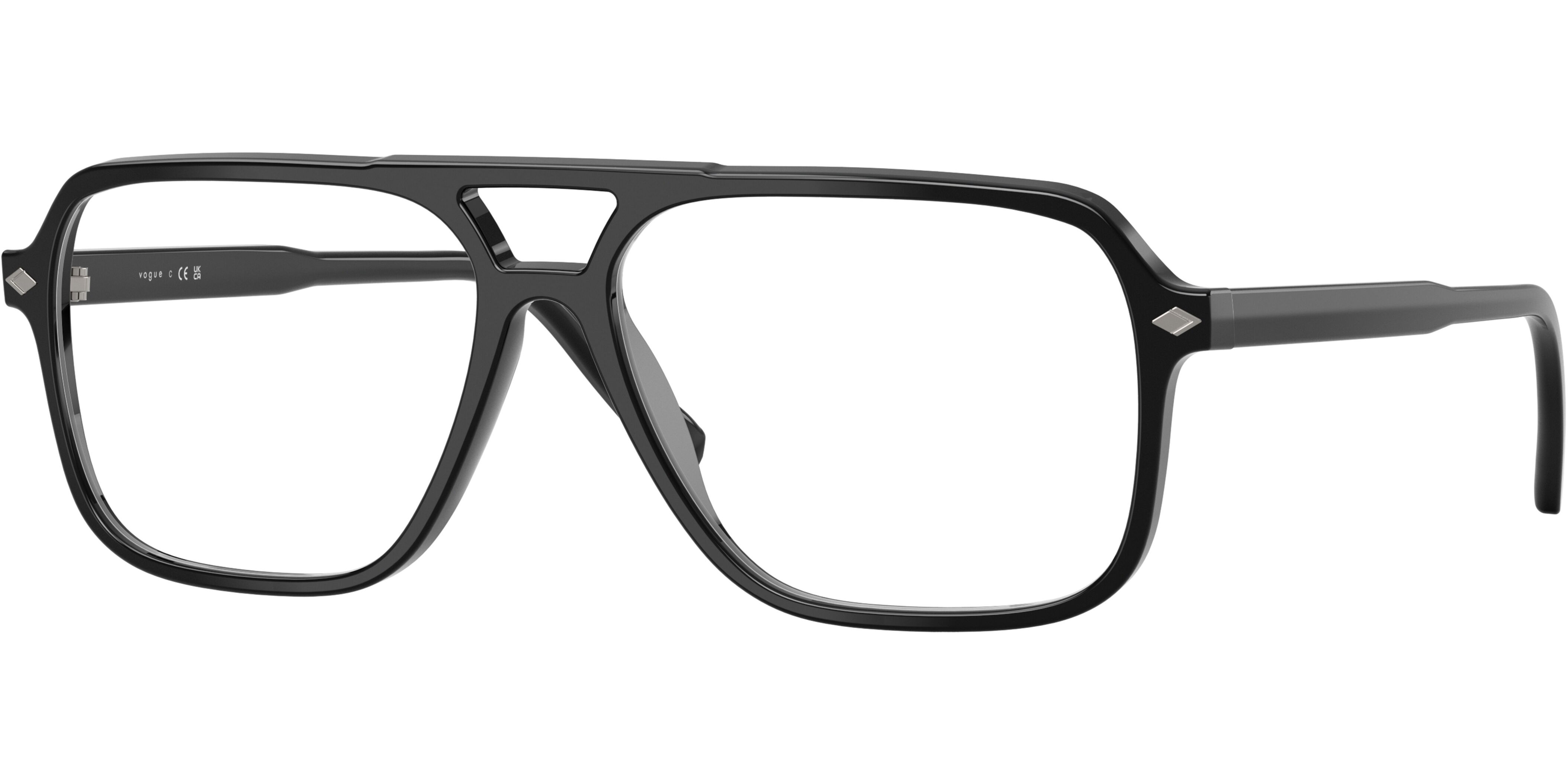 Dioptrické brýle Vogue model 5709, barva obruby černá lesk, stranice černá lesk, kód barevné varianty W44. 