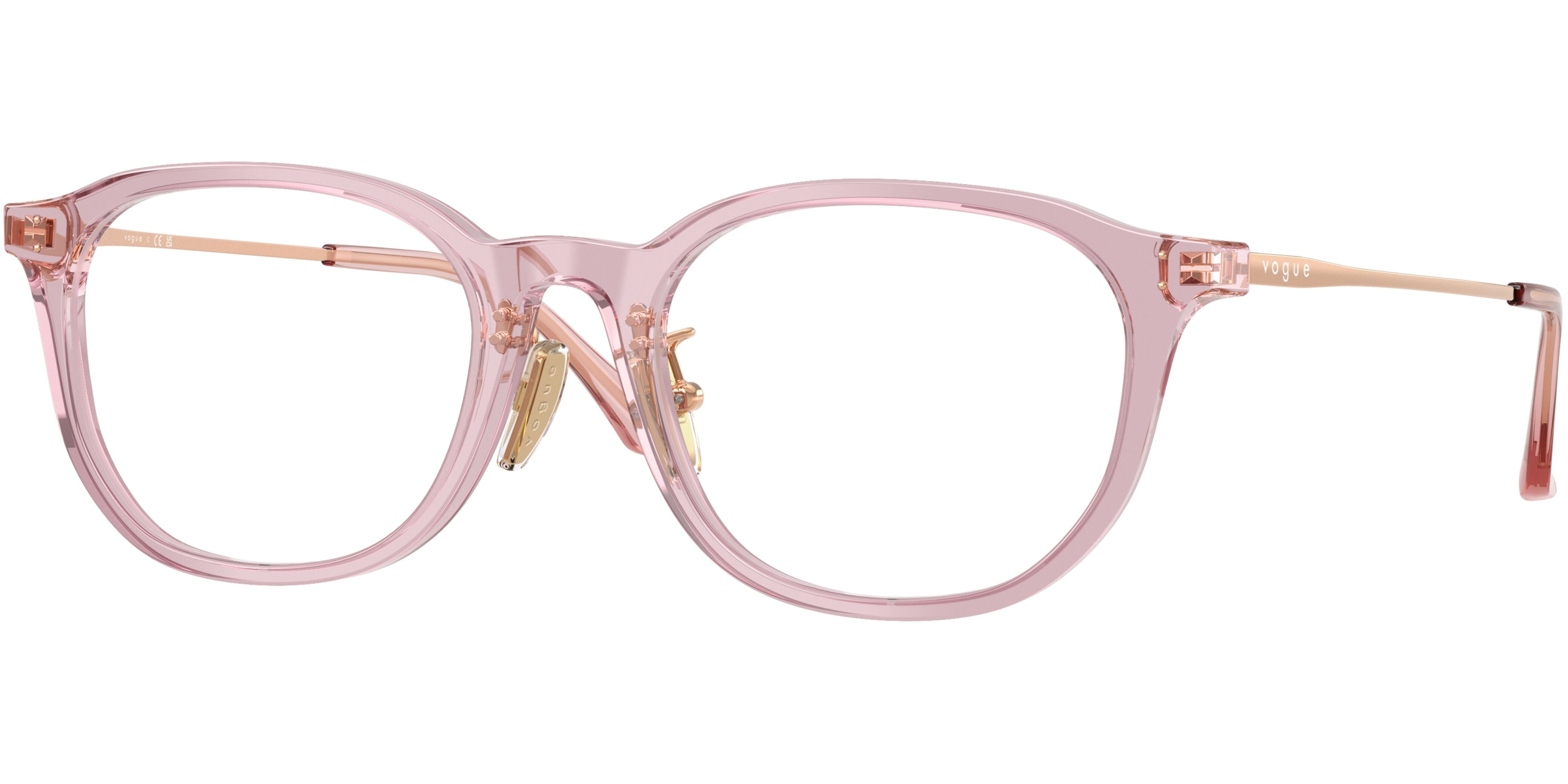 Dioptrické brýle Vogue model 5713D, barva obruby fialová zlatá lesk, stranice zlatá lesk, kód barevné varianty 2980. 