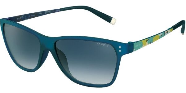 Sluneční brýle Esprit model 17887, barva obruby modrá mat zelená, čočka šedá gradál, kód barevné varianty 547. 