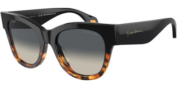 Sluneční brýle Giorgio Armani model 8195U, barva obruby černá lesk hnědá, čočka šedá gradál, kód barevné varianty 587519. 